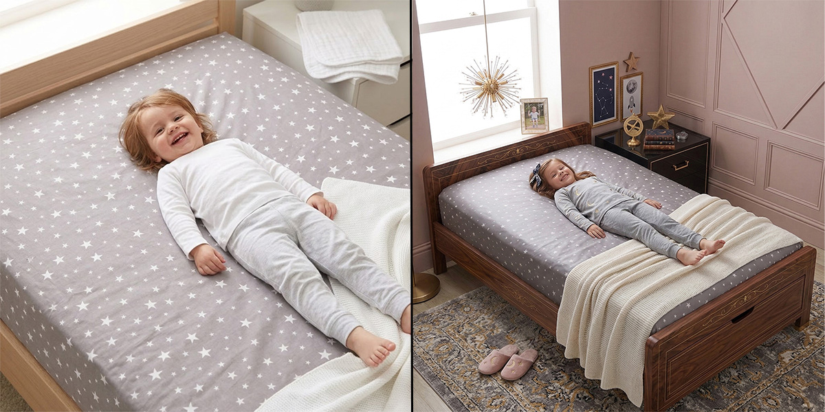 Prześcieradło bawełniane dla dziecka 80x160 z motywem gwiazdek